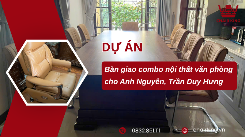 Hình ảnh Chairking bàn giao combo nội thất văn phòng tại Trần Duy Hưng